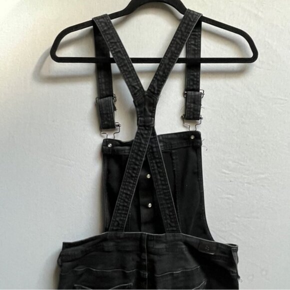 Celebrity Pink black denim slim fit jean overalls Sz M - Picture 7 of 14